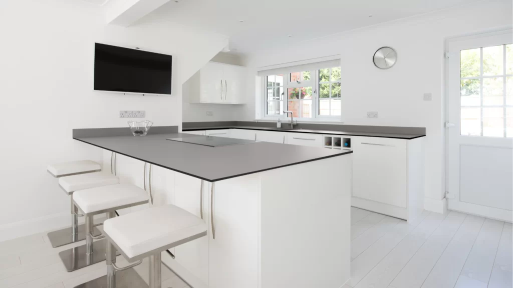 White AFX Laminates for Modular Kitchens